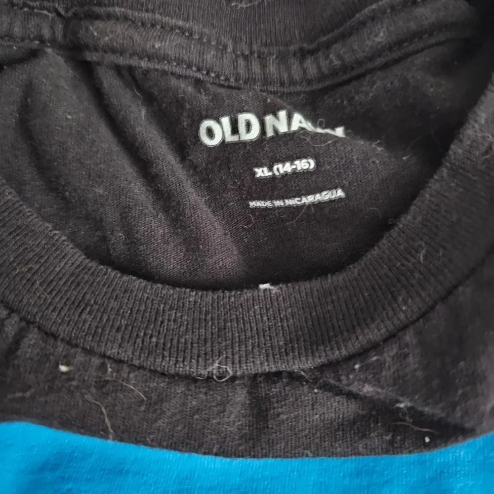 Boy's Old Navy Size XL Black and Blue Sonic Tee